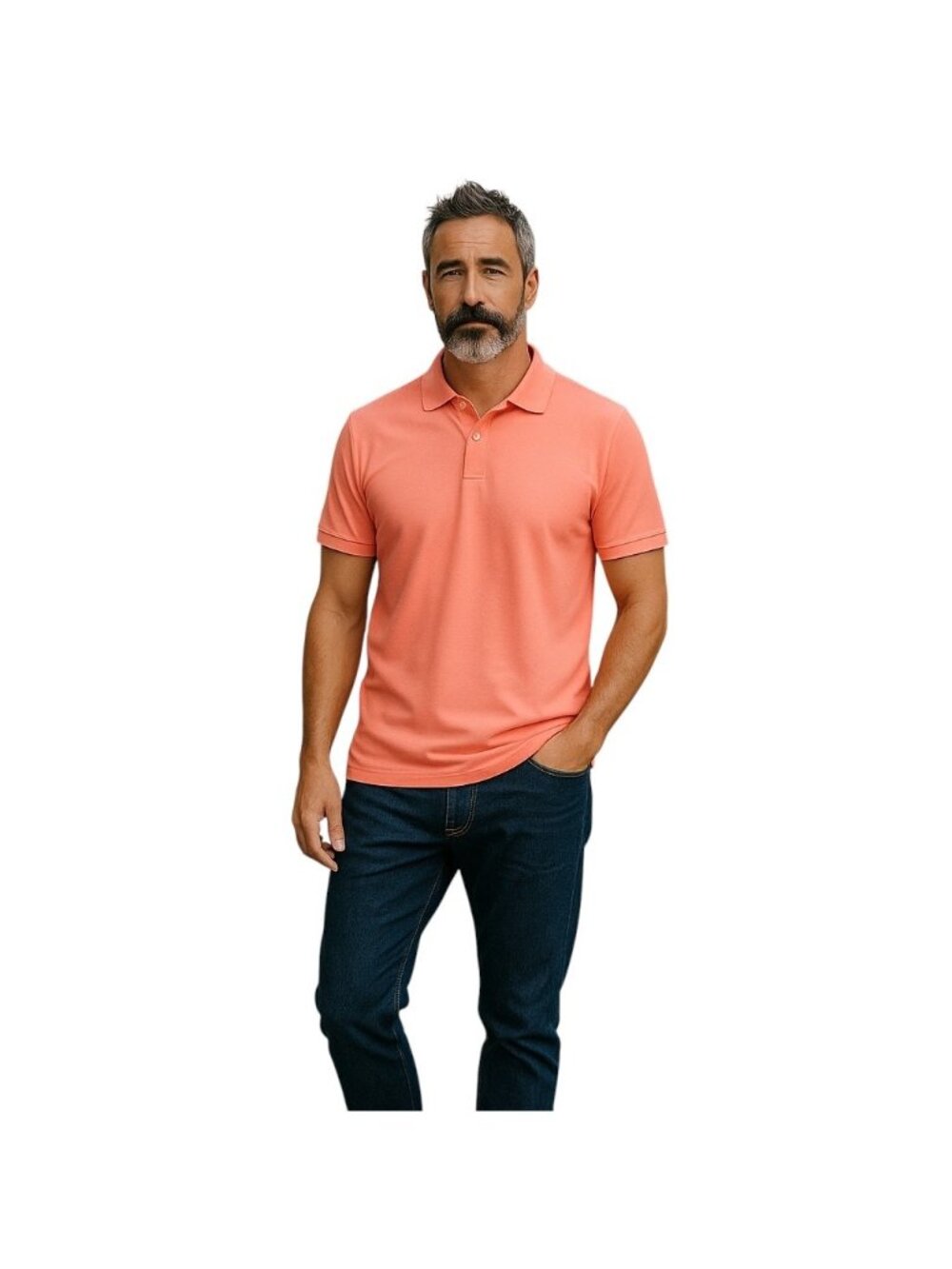 PGA Tour Men’s Golf Polo Shirt Orange Size M Outdoor Summer Athletic Casual
